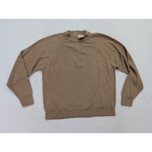 Laura Gayle Women's Sweater Size Large Beige Mockneck Classic Solid